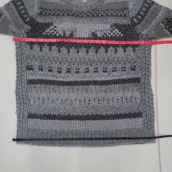 Michael Kors Pearl Heather Knit Sweater Metallic Boyfriend Slouchy XL EUC - Picture 11 of 13